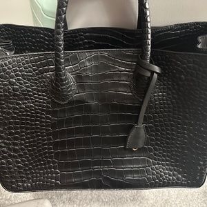 Croc Embossed Handbag